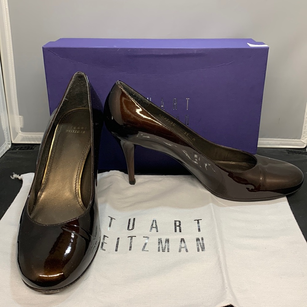 STUART WEITZMAN Brown Patent Leather Pumps (Hola Cafe Quasar KW39750) Size 11M